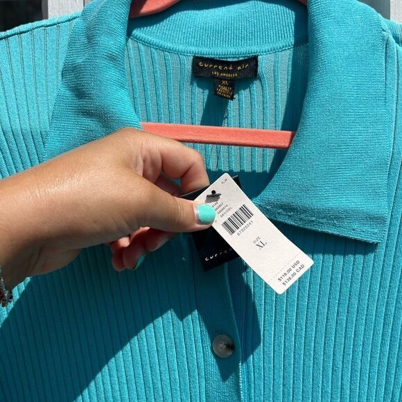 Anthropologie Current Air Collared Ribbed Midi Dress NWT - Picture 10 of 11